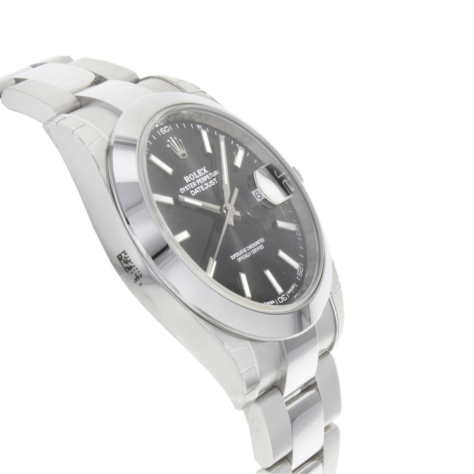 Rolex Datejust 41 126300 Bkio Black Index Dial Steel Automatic Men's Watch 1