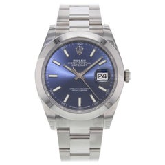 Rolex Datejust 41 126300 Blio Blue Index Stainless Steel Automatic Men’s Watch