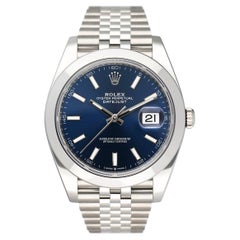 Rolex Datejust 41 126300 Blue Dial Mens Watch Box Papers
