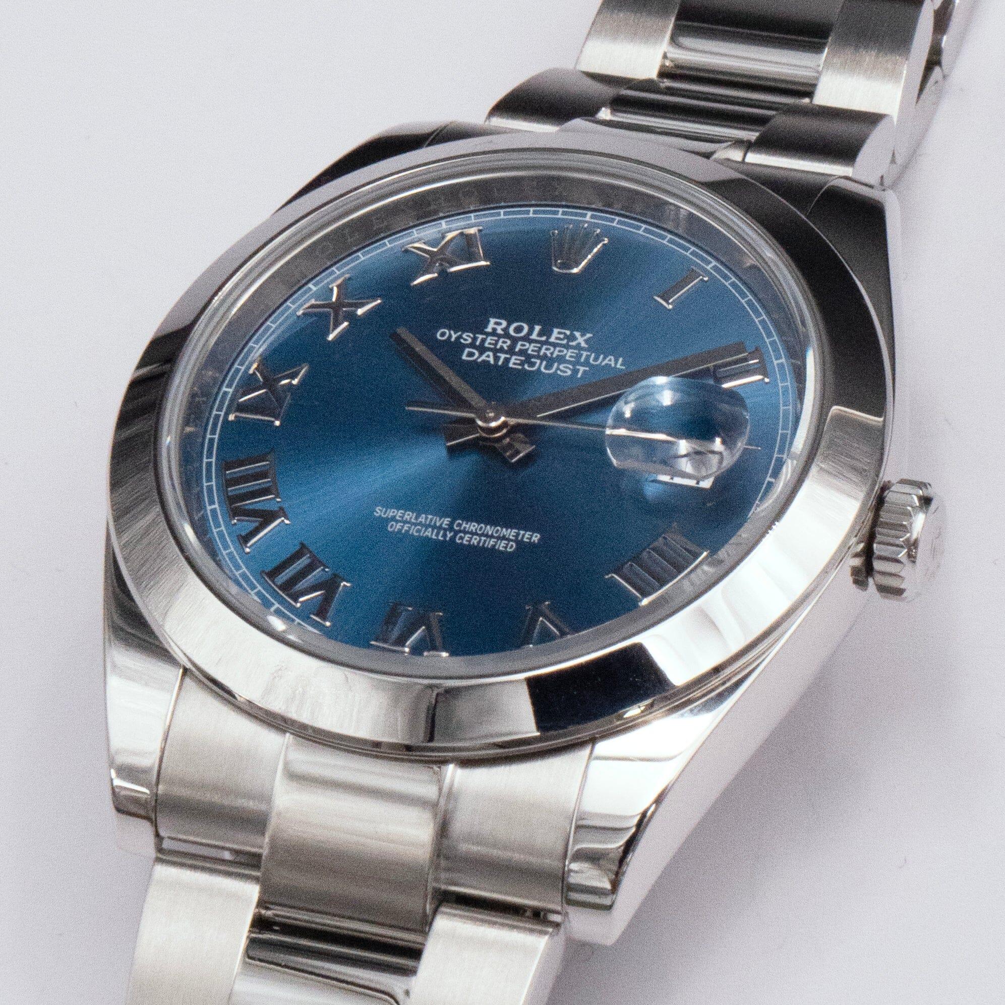 Rolex Datejust 41 126300 Quadrante Blu Acciaio Orologio Uomo Scatola Documenti In condizioni ottime in vendita a Great Neck, NY
