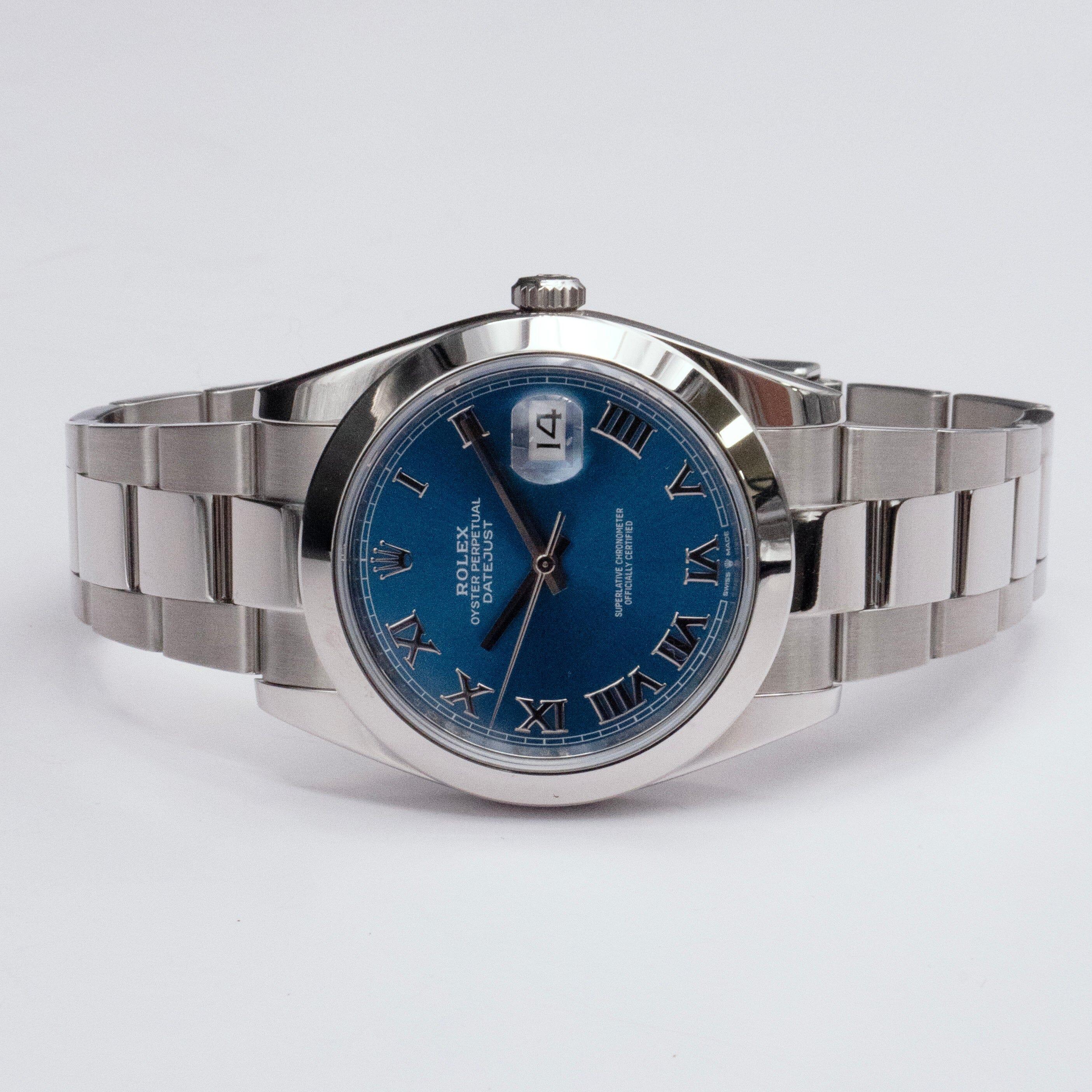 Rolex Datejust 41 126300 Quadrante Blu Acciaio Orologio Uomo Scatola Documenti in vendita 1