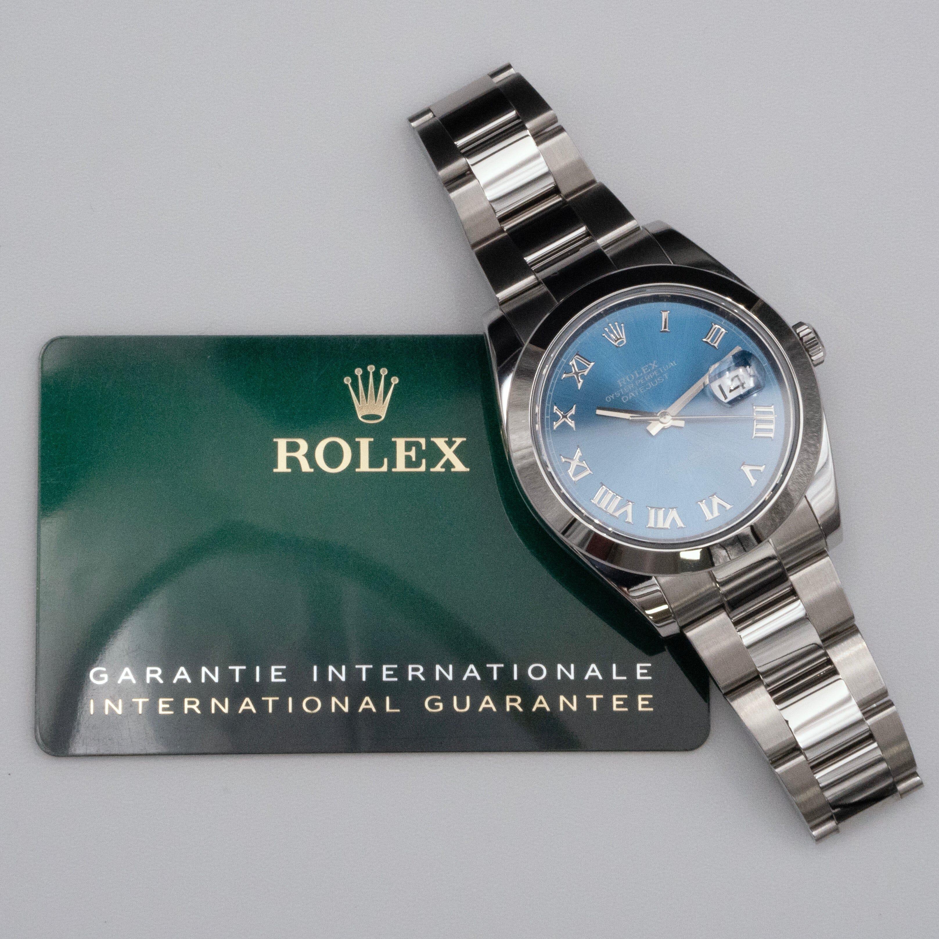 Rolex Datejust 41 126300 Quadrante Blu Acciaio Orologio Uomo Scatola Documenti in vendita 5