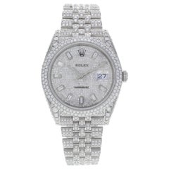 bevæge sig suge Flagermus Rolex Datejust 41 126300 Custom Diamonds 20 Carat Steel Automatic Men Watch  at 1stDibs | rolex diamond, rolex full diamond, full diamond rolex