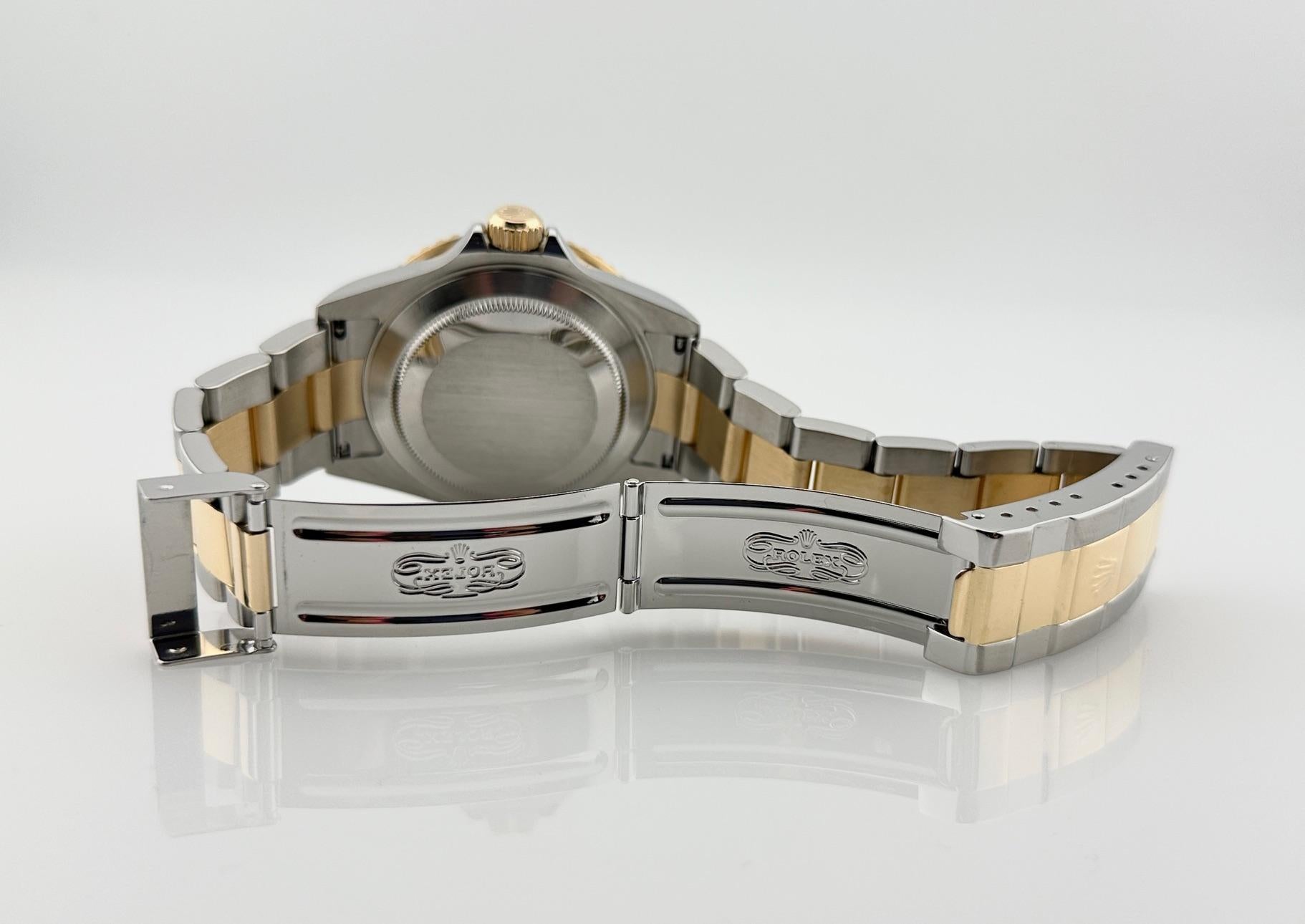 Rolex Submariner 16613 Champagne Serti Quadrante Diamante Oro 18K Acciaio Scatola Documenti in vendita 3