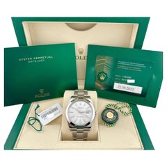 Rolex Datejust 41 126300 Silbernes Zifferblatt Edelstahl Box Papiere 2022