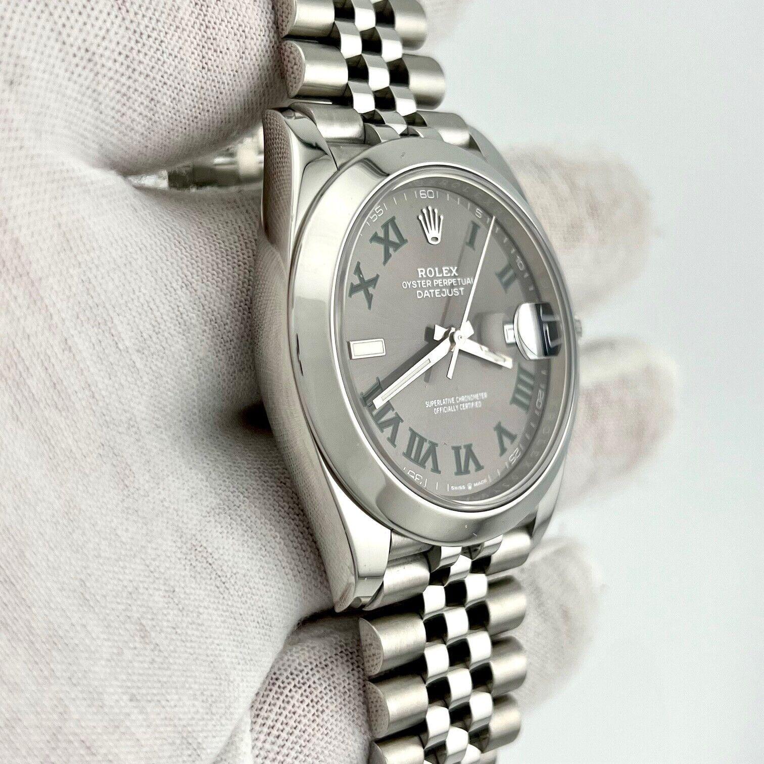 Rolex Datejust 41 126300 Slate Wimbledon Dial Stainless Steel Box Paper Jubilee 3