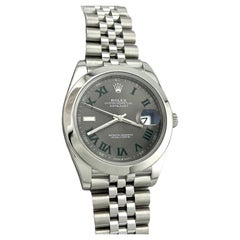 Rolex Datejust 41 126300 Slate Wimbledon Dial Stainless Steel Box Paper Jubilee
