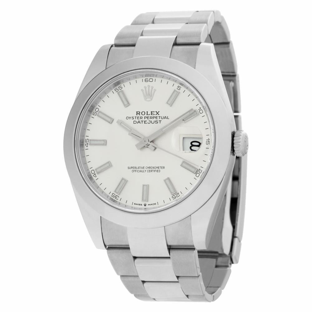 Rolex Datejust 41 in stainless steel. Auto w/ sweep seconds and date. 41 mm case size. With papers. Ref 126300. Circa 2020. **Bank wire only at this price** Fine Unused Rolex Watch. Unused Sport Rolex Datejust 41 126300 watch is made out of