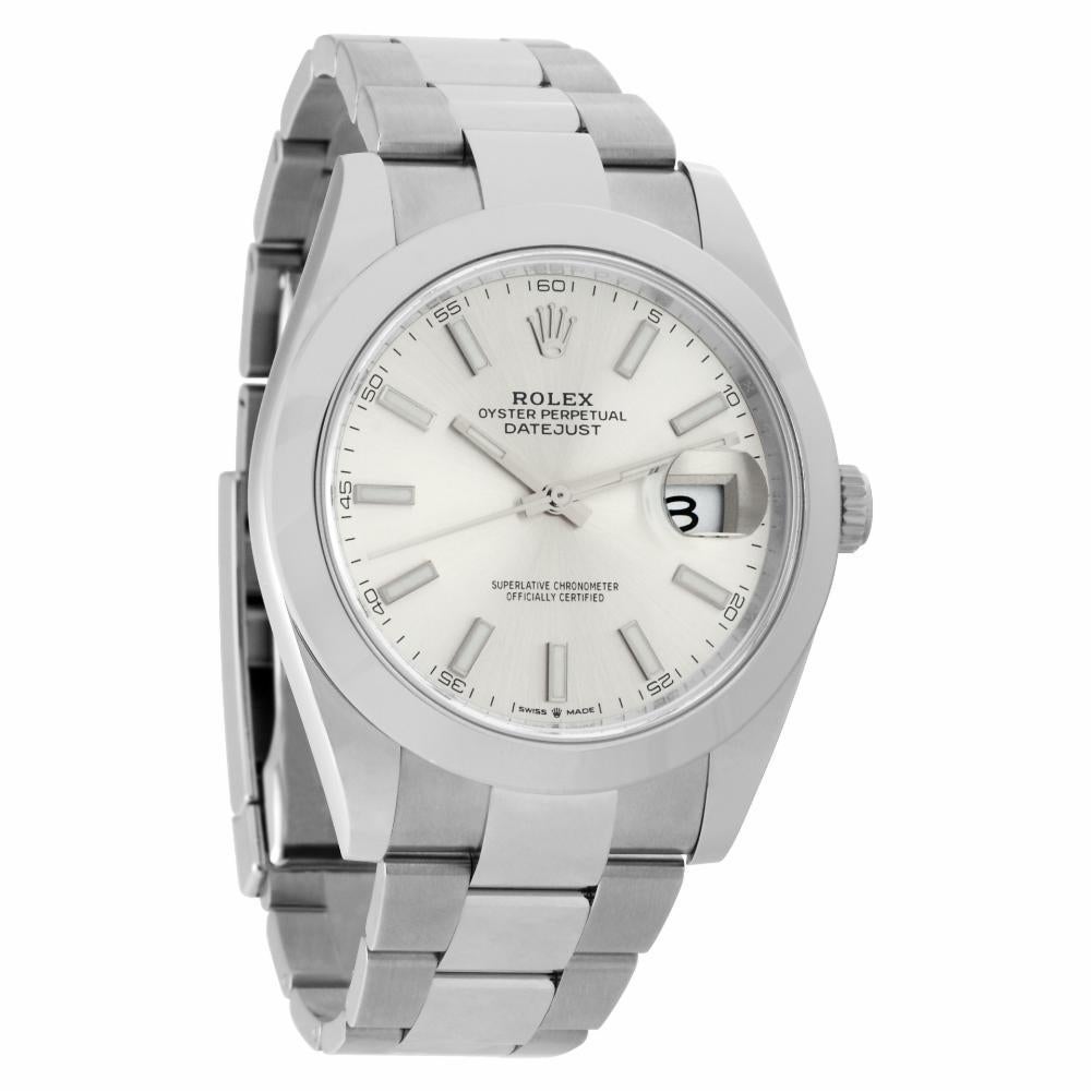 Rolex Datejust 41 126300 Stainless Steel Auto Watch In Excellent Condition For Sale In Miami, FL