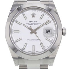 Rolex Datejust 41 126300 Wio White Index Dial Steel Automatic Men's Watch