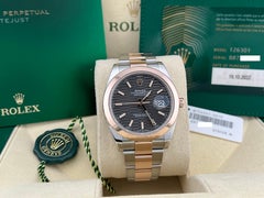 Rolex Datejust 41 126301 Rhodium Motif Dial 18K Rose Gold Steel Box Paper 2022