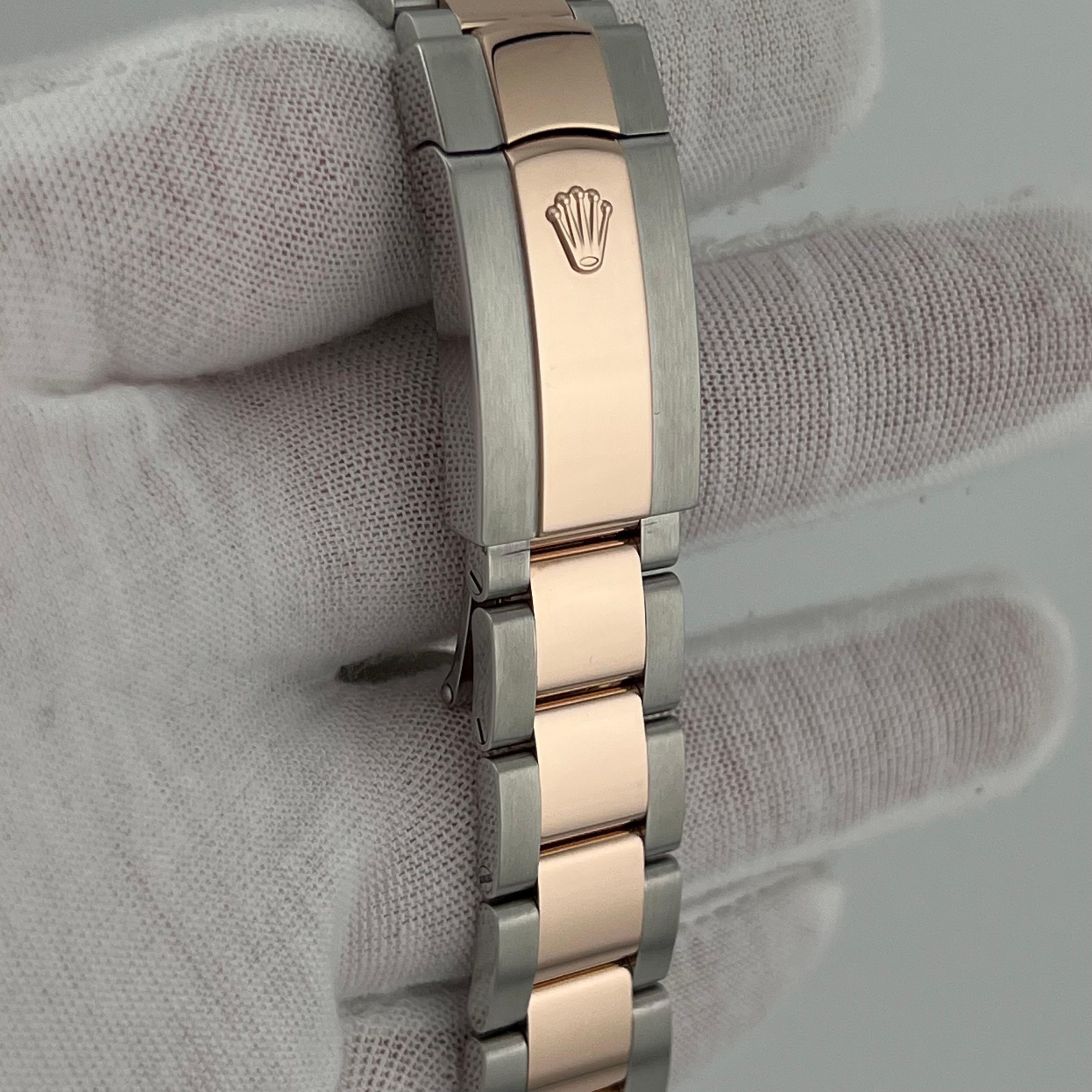Rolex Datejust 41 126301 Quadrante rodiato Oro rosa 18 carati Acciaio Scatola 2022 in vendita 3