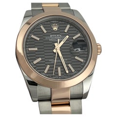 Rolex Datejust 41 126301 Rhodium Motif Dial 18K Rose Gold Steel Box Paper 2022