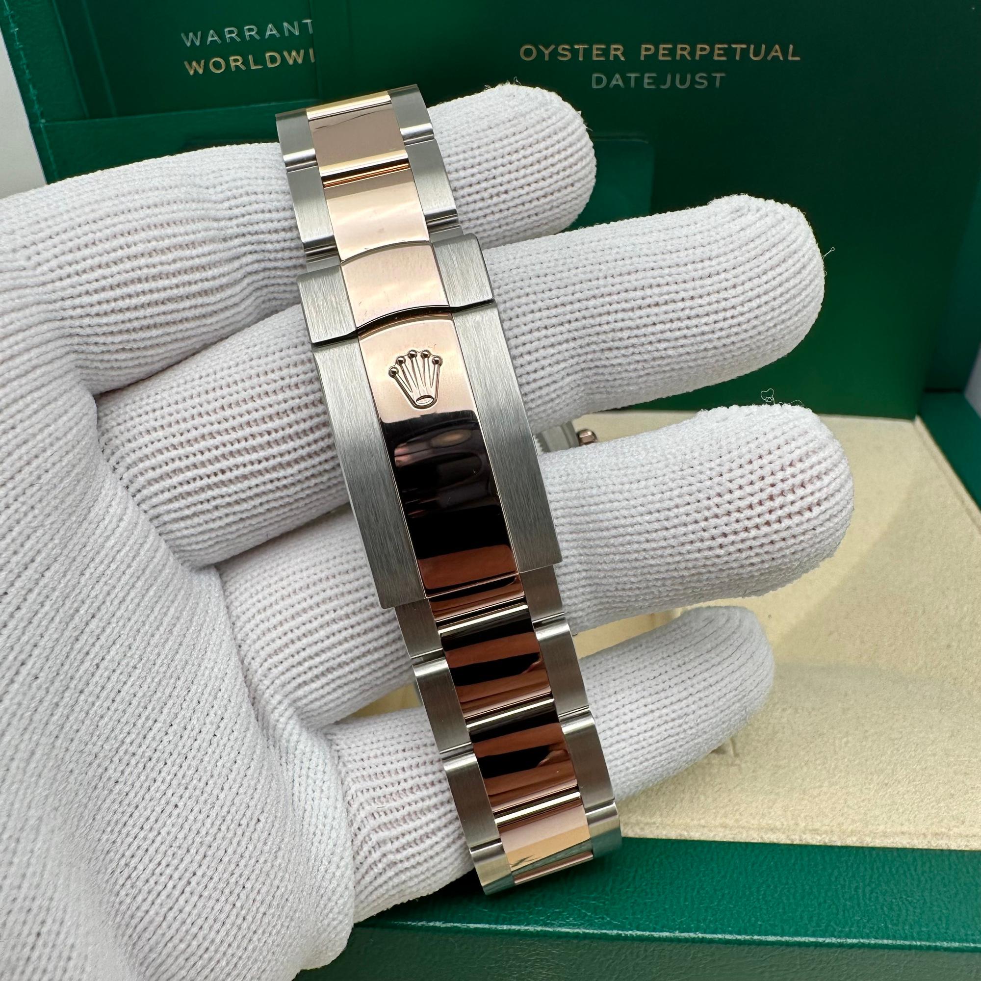 Rolex Datejust 41 126301 Steel 18K Rose Gold Wimbledon Dial Watch B&P Neuf - En vente à New York, NY
