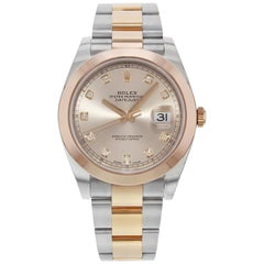 Rolex Datejust 41 126301 Sudj 18 Karat Rose Gold Steel Automatic Men's Watch
