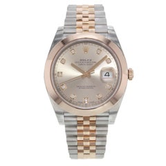 Rolex Datejust 41 126301 Sudj Diamonds Steel 18 Karat Rose Gold Automatic Watch
