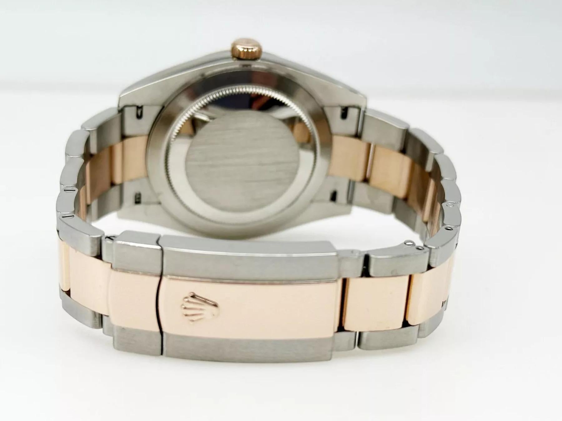 Rolex Datejust 41 126301 Sundust Dial 18K Rose Gold Steel Box Paper For Sale 2