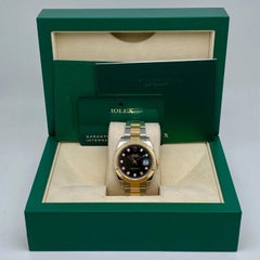 Rolex Datejust 41 126303 Quadrante nero con diamanti Acciaio e oro giallo 18 carati Orologio da uomo