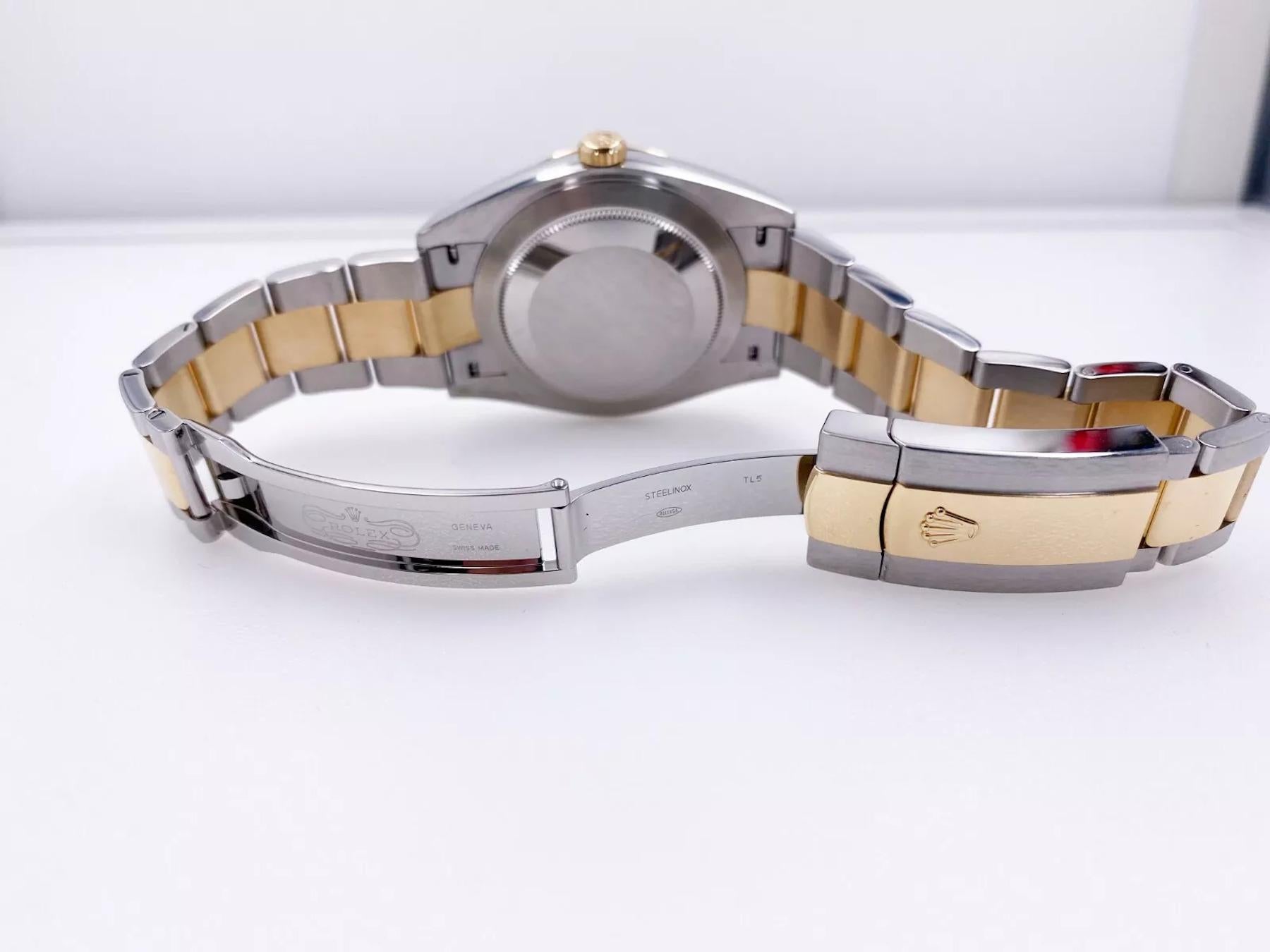 Rolex Datejust 41 126303 Quadrante argento Oro giallo 18 carati Acciaio inossidabile 2021 in vendita 3