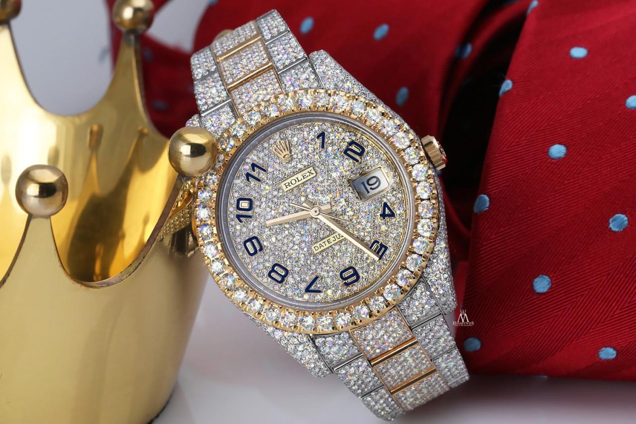 rolex iced out gold