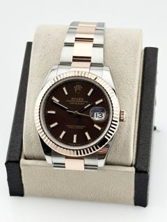 Rolex Datejust 41 126331 Chocolate Dial 18K Rose Gold Steel Box Paper 2021