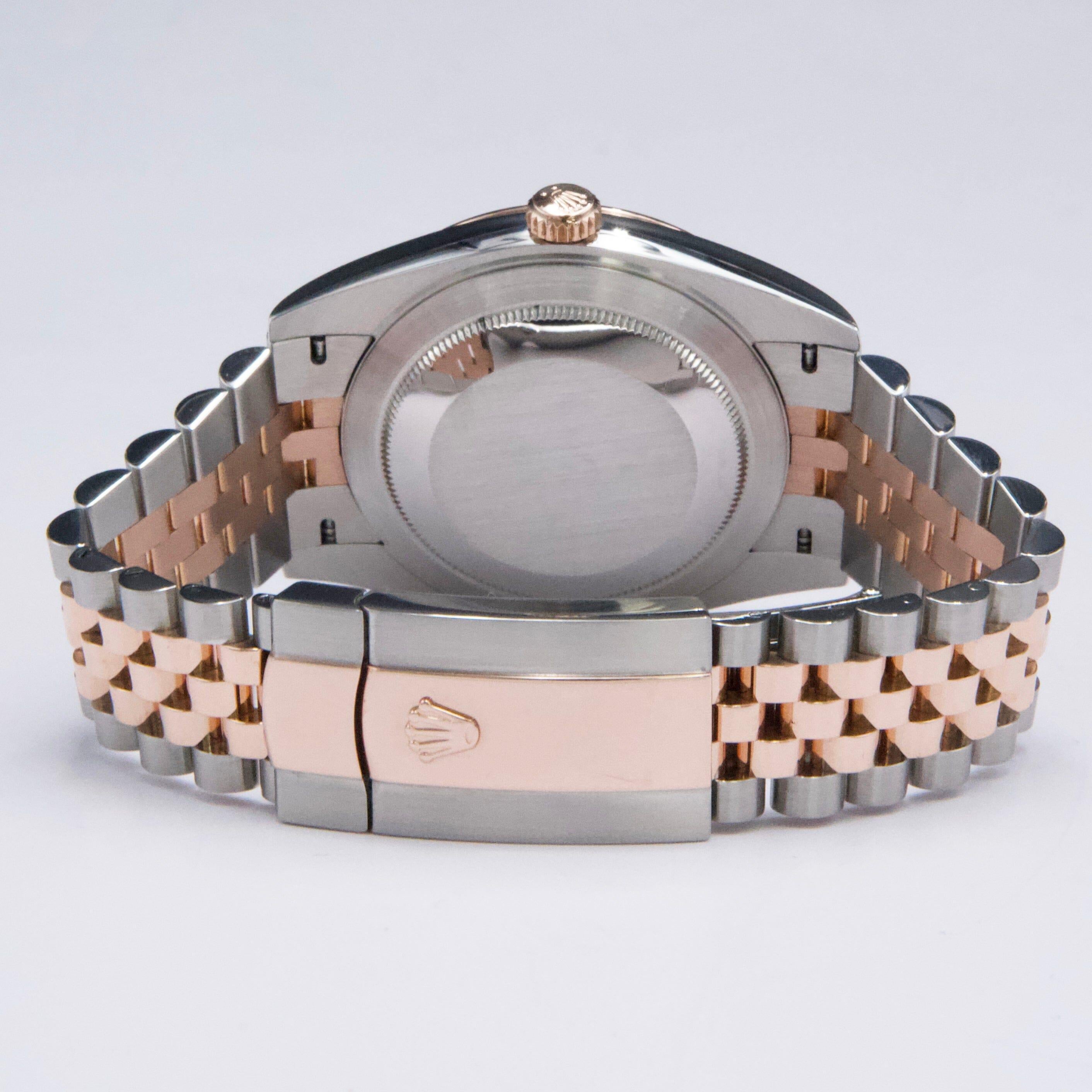 Rolex Datejust 41 126331 Esfera Chocolate Oro Rosa Reloj Caballero Caja Papeles en venta 3