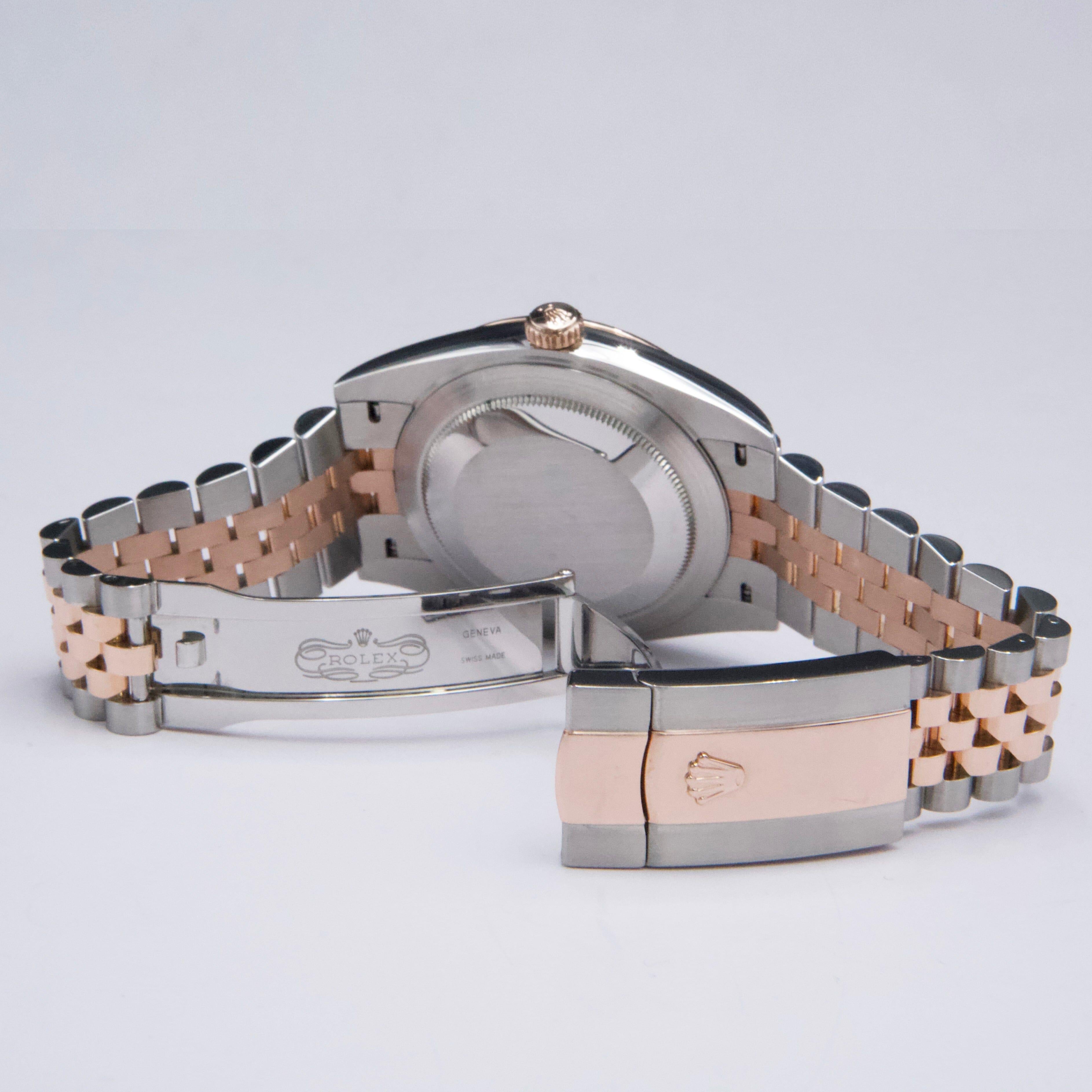 Rolex Datejust 41 126331 Esfera Chocolate Oro Rosa Reloj Caballero Caja Papeles en venta 4