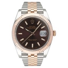 Rolex Datejust 41 126331 Chocolate Dial Rose Gold Mens Watch Box Papers