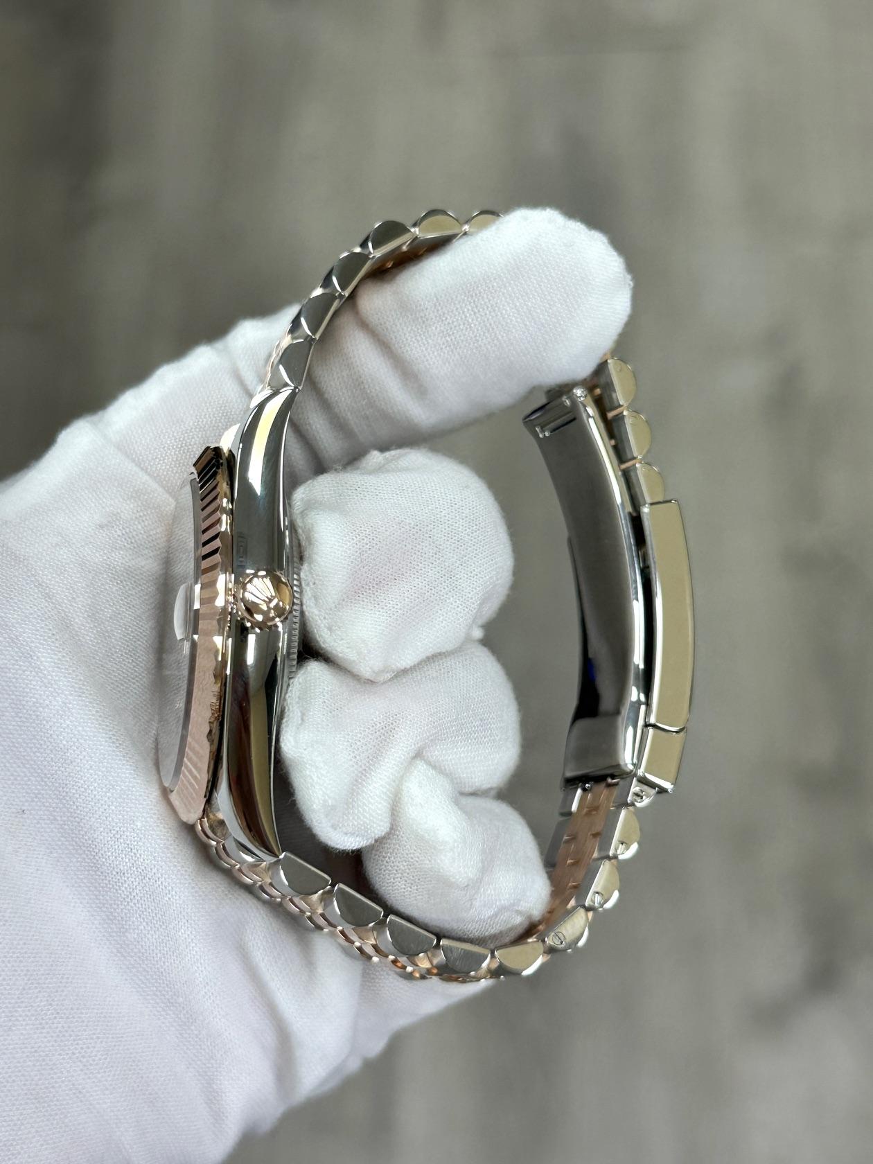 Rolex Datejust 41 126331 Chocolate Esfera Diamante 18K Oro Rosa Acero Caja Papeles en venta 1
