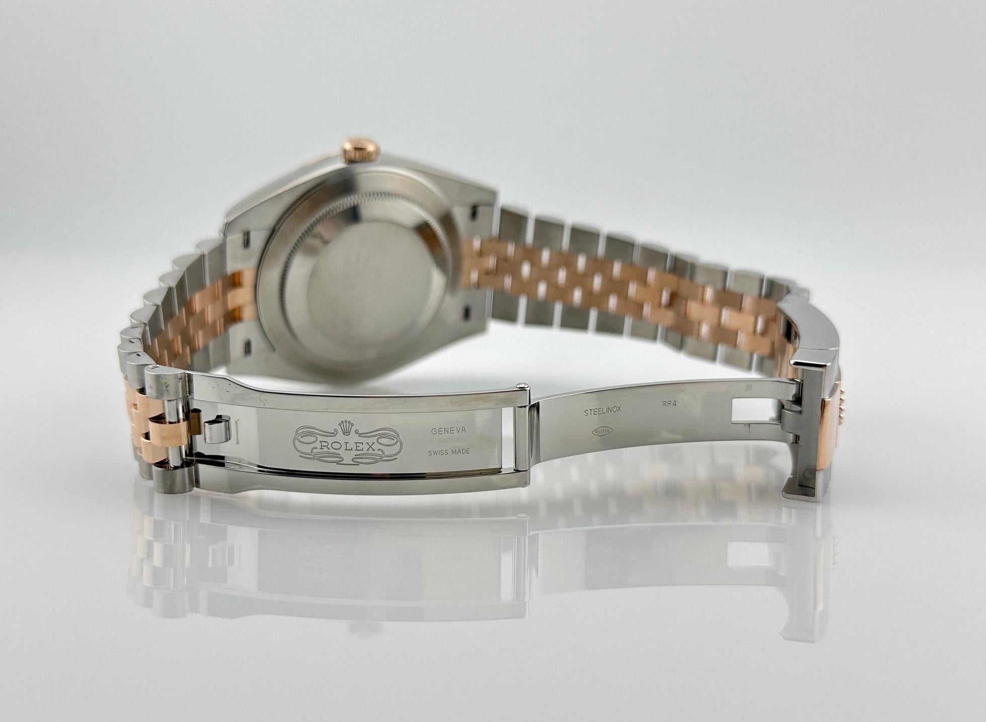 Rolex Datejust 41 126331 Chocolate Esfera Diamante 18K Oro Rosa Acero Caja Papeles en venta 2