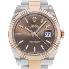Rolex Datejust 41 126331 Choio 18 Karat Rose Gold Steel Automatic Men's Watch