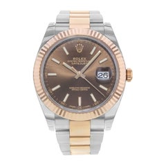Rolex Datejust 41 126331 Choio 18 Karat Rose Gold Steel Automatic Men's Watch