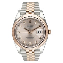 Rolex Datejust 41 126331 Diamant Sundust Zifferblatt Rose Gold Herrenuhr Box Papiere