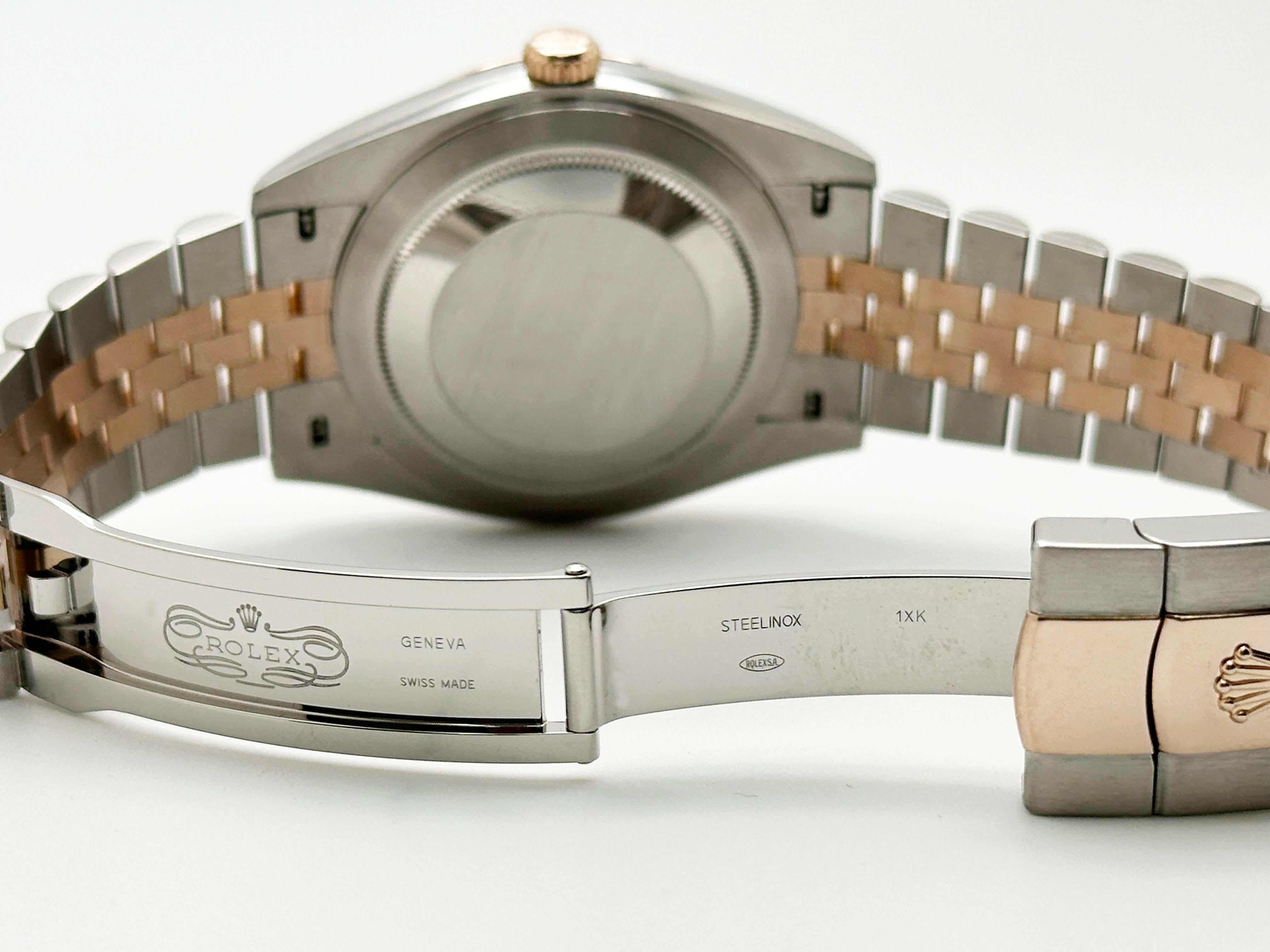 Rolex Datejust 41 126331 Ardesia Quadrante Wimbledon Oro rosa 18 carati Acciaio inossidabile in vendita 1