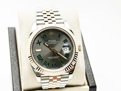 Rolex Datejust 41 126331 Slate Wimbledon Dial 18k Rose Gold Stainless Steel