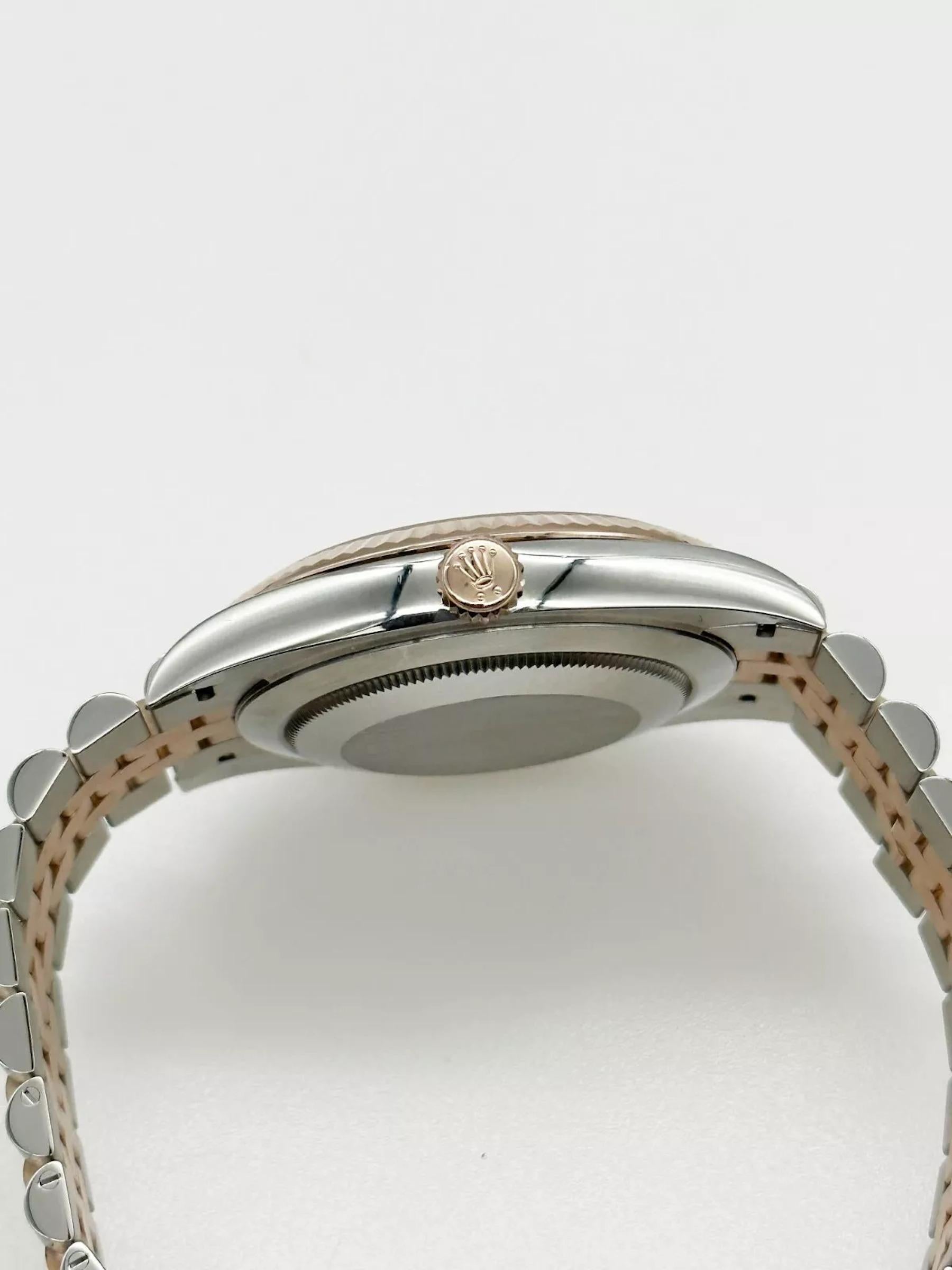 Rolex Datejust 41 126331 Sundust Dial 18K Rose Gold Stainless Box Paper For Sale 2
