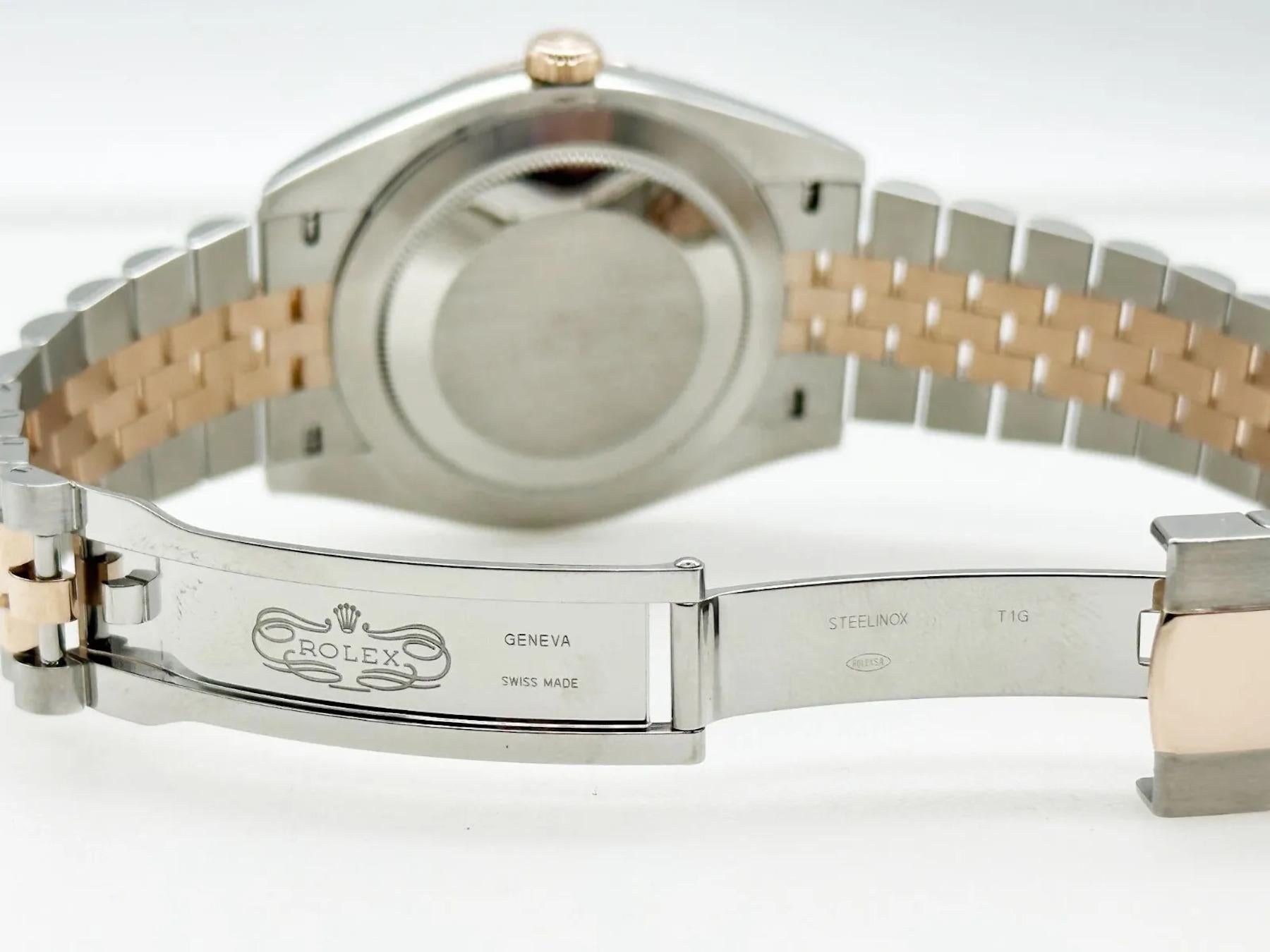 Rolex Datejust 41 126331 Sundust Dial 18K Rose Gold Stainless Box Paper For Sale 3