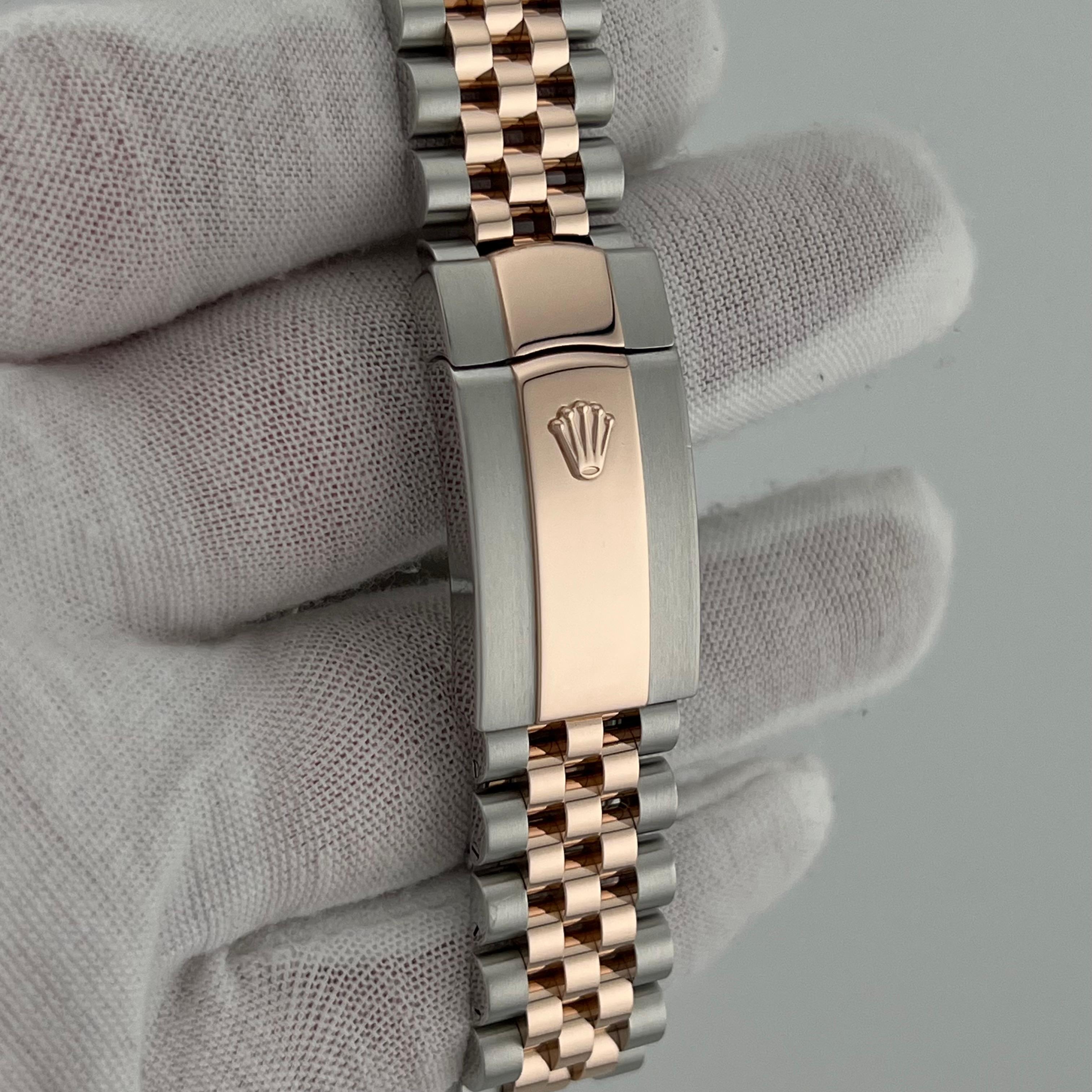 Rolex Datejust 41 126331 Sundust Dial Jubilee 18K Rose Gold Steel Box Paper 2018 For Sale 4