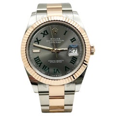 Rolex Datejust 41 126331 Wimbledon or rose 18 carats acier Boîte papier 2023