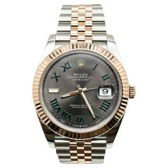 Rolex Datejust 41 126331 Wimbledon Dial 18K Rose Gold Stainless Steel Box Paper