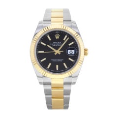 Rolex Datejust 41 126333 Bkio 18 Karat Yellow Gold Steel Automatic Men’s Watch