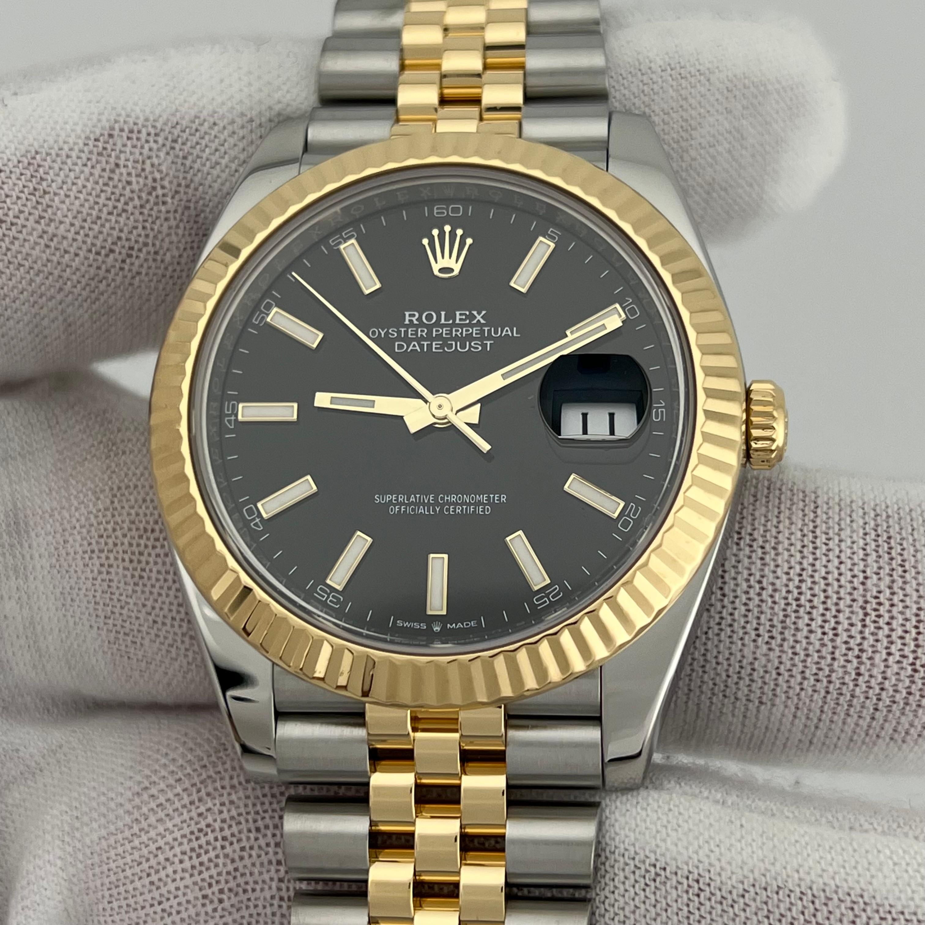 Rolex Datejust 41 126333 Black Dial 18K Yellow Gold Stainless Box Paper 2021 1