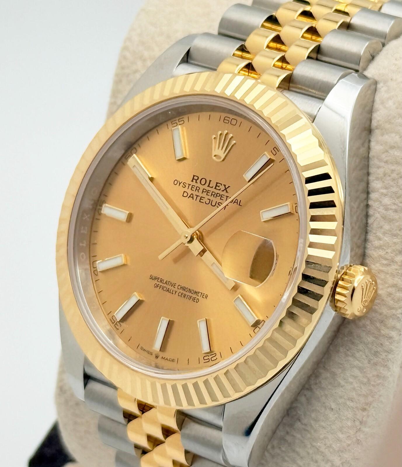 Rolex Datejust 41 126333 Esfera Champán Oro Amarillo 18K Caja Acero Papel 2023 1