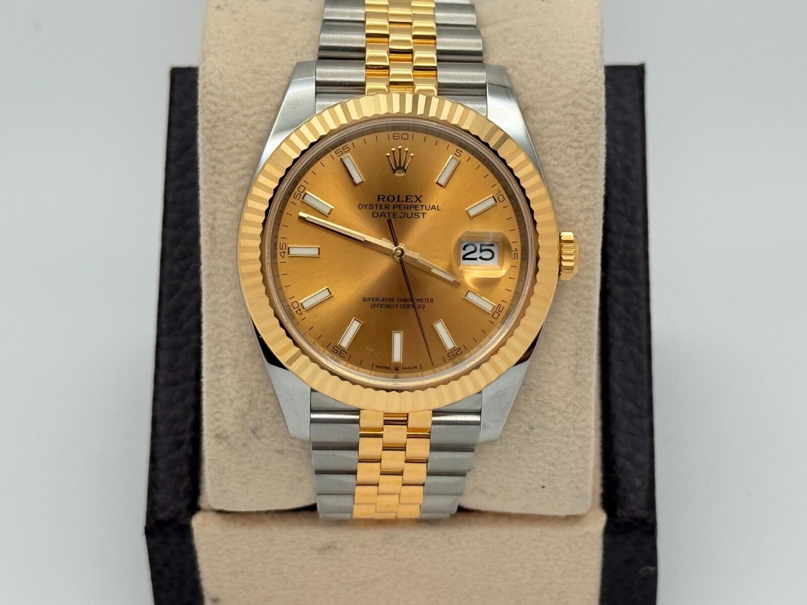Rolex Datejust 41 126333 Esfera Champán Oro Amarillo 18K Caja Acero Papel 2023 2