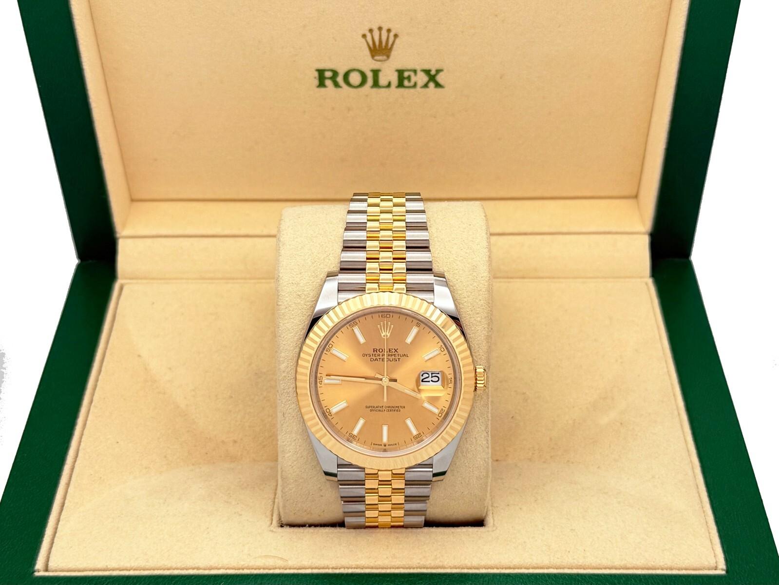 Rolex Datejust 41 126333 Esfera Champán Oro Amarillo 18K Caja Acero Papel 2023 3