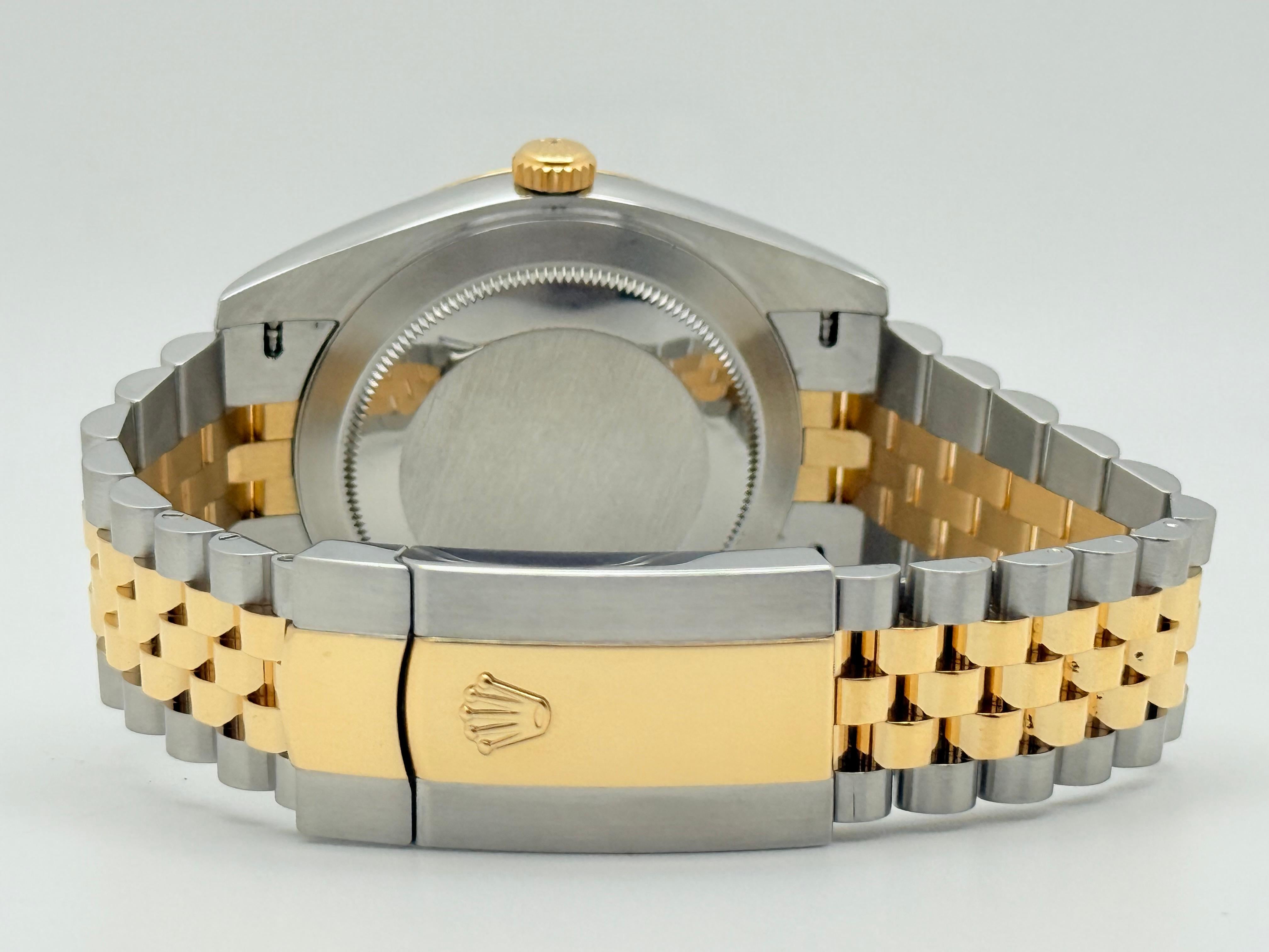Rolex Datejust 41 126333 Champagne Diamond Dial 18K Yellow Gold Steel Box Paper For Sale 5
