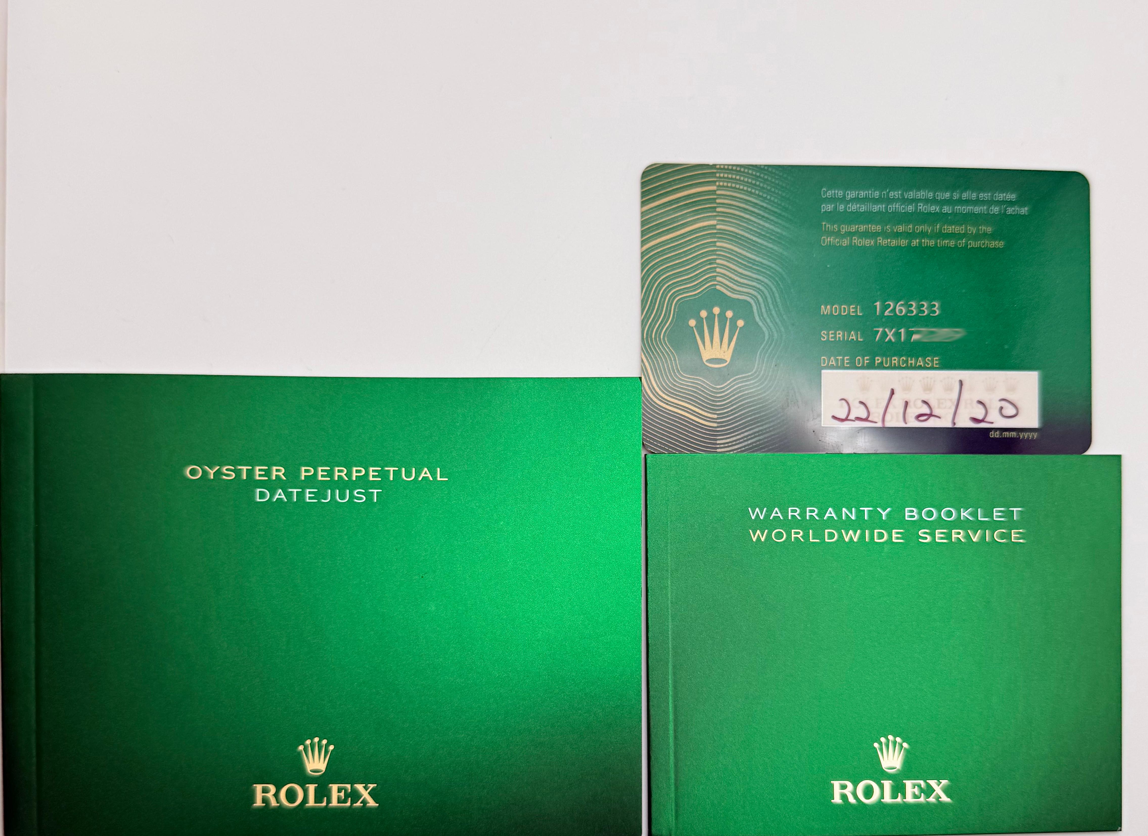 Rolex Datejust 41 126333 Champagne Diamond Dial 18K Yellow Gold Steel Box Paper For Sale 9