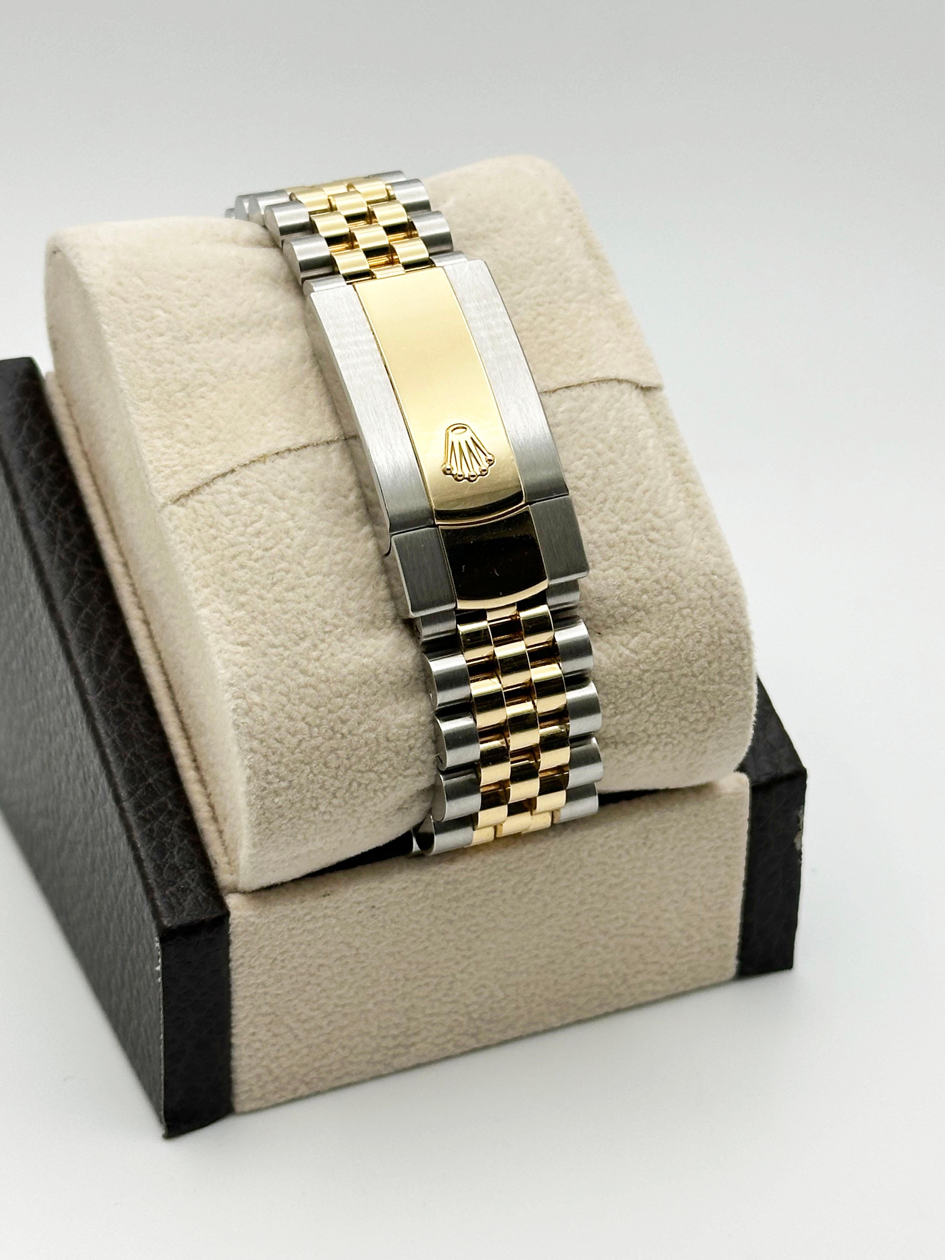 Uomo Rolex Datejust 41 126333 Quadrante diamante champagne Oro giallo 18 carati Acciaio Scatola di carta in vendita