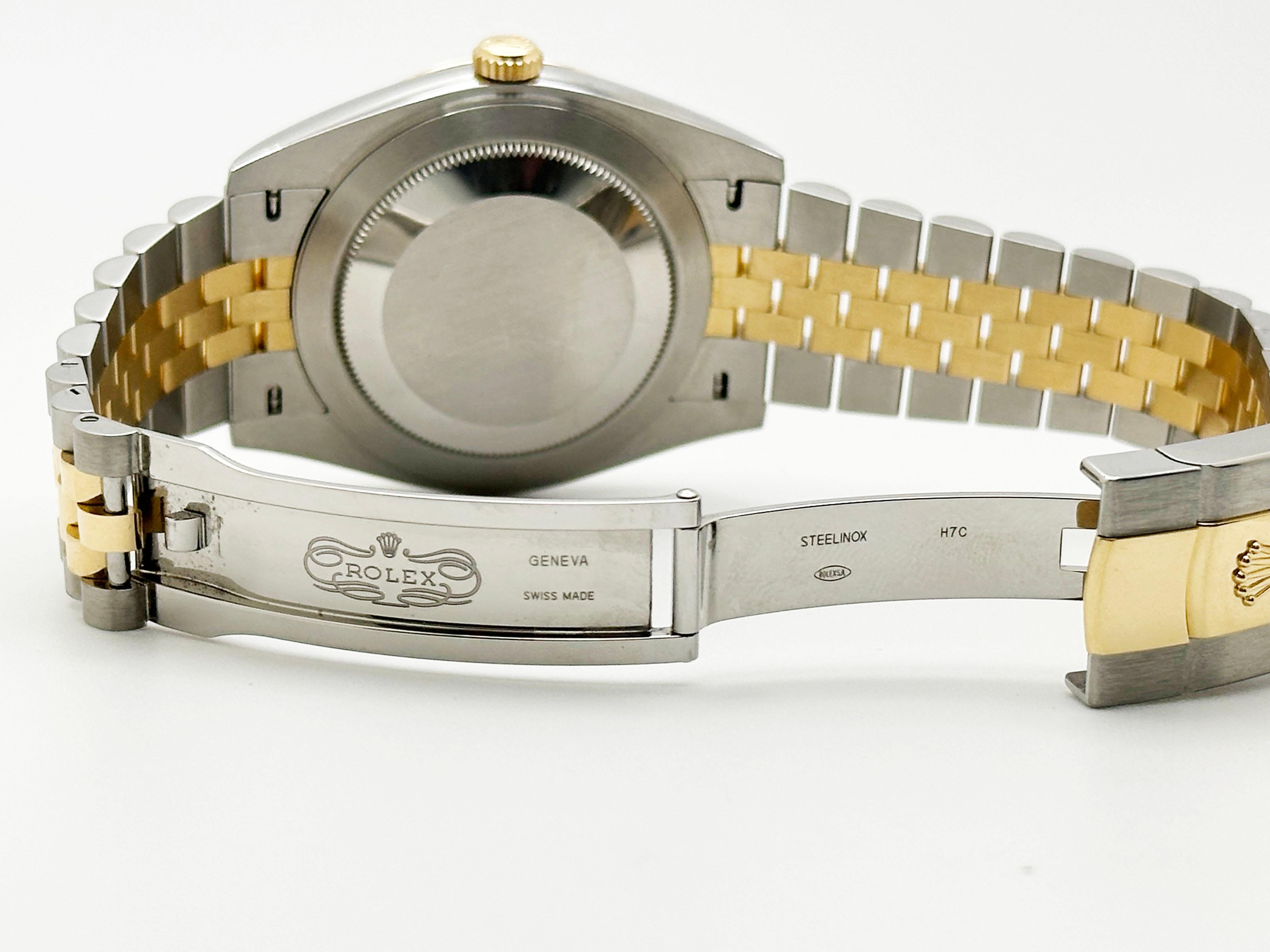 Rolex Datejust 41 126333 Quadrante diamante champagne Oro giallo 18 carati Acciaio Scatola di carta in vendita 1