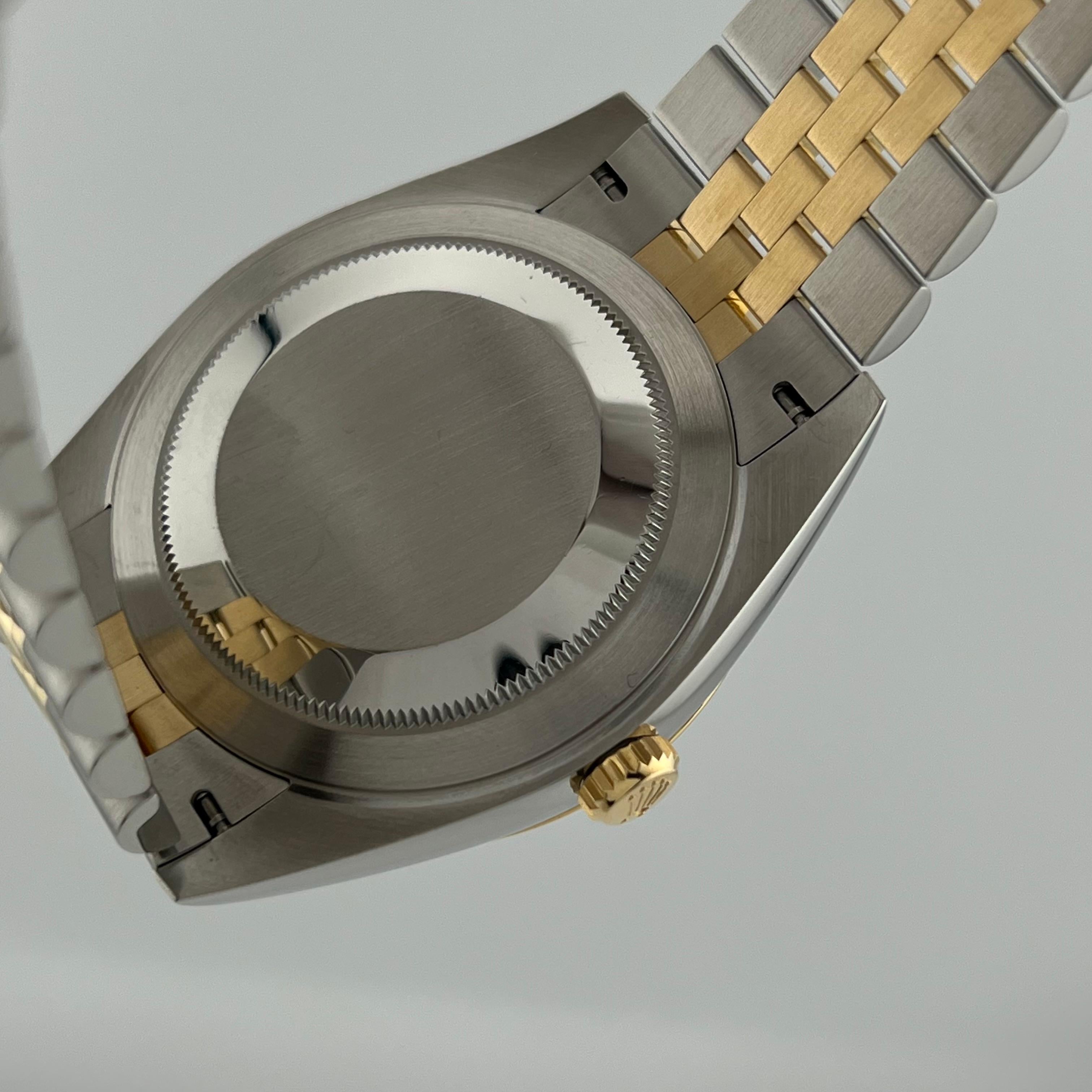 Rolex Datejust 41 126333 Champagne Diamond Dial 18K Yellow Gold Steel Box Paper For Sale 5